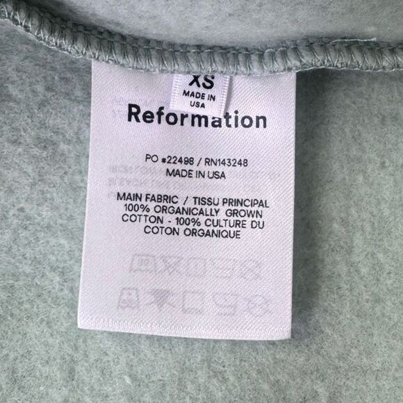 NEW Reformation Newport Sweat Skirt Celadon Size XS - Picture 6 of 7